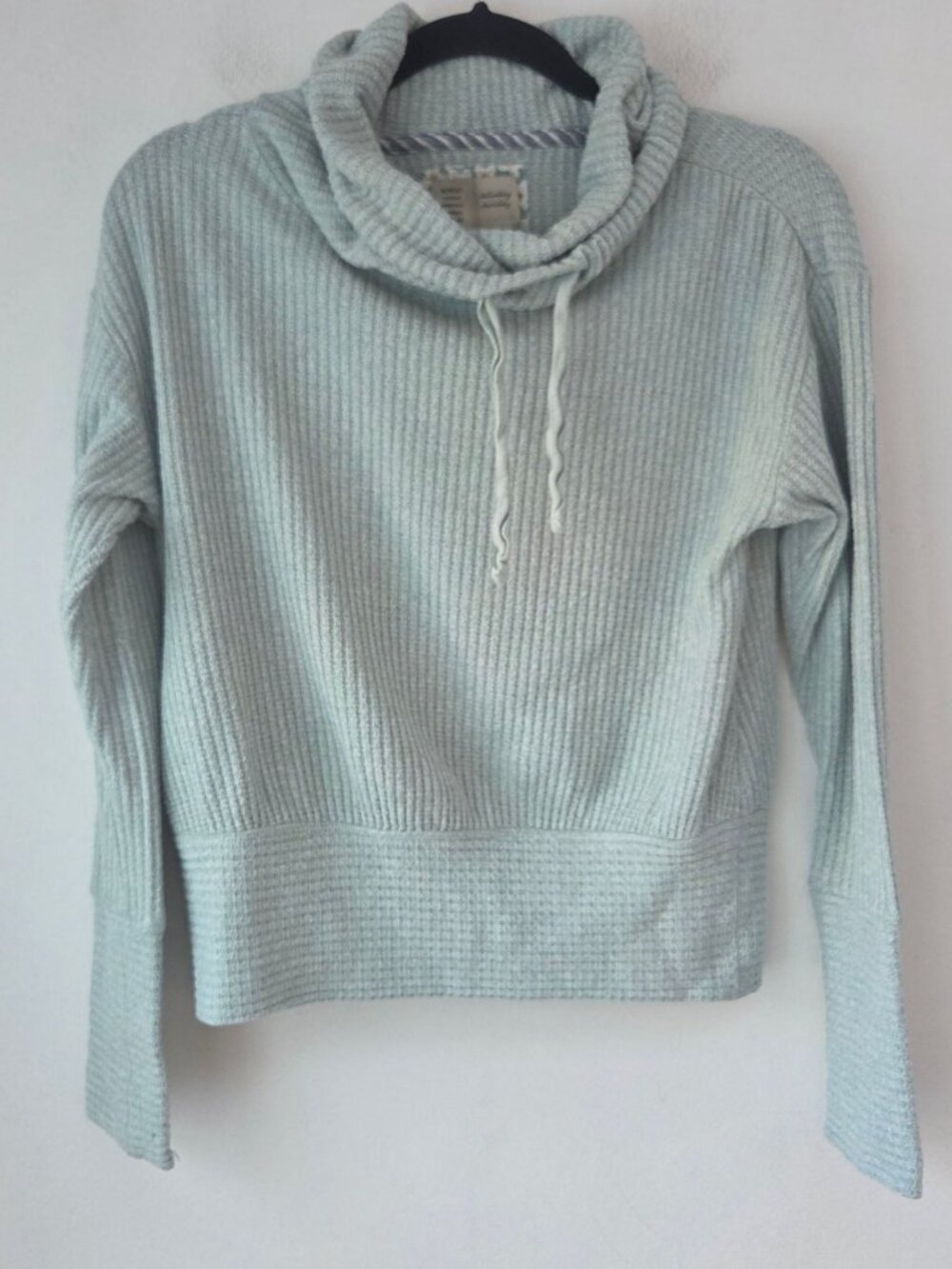 Saturday Sunday Anthropologie Turtleneck Waffle Knit Thermal Shirt Top Size S